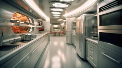 Poster - Modern kitchen of the future.