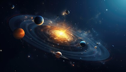 Wall Mural - planets in space,solar system,cosmic