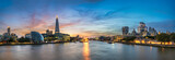 Fototapeta Londyn - London Cityscape panorama at sunset