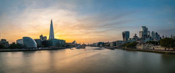 Poster - London Cityscape panorama at sunset