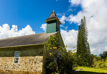 Historic Kaulanapueo Church in Huele, Haiku, Maui, Hawaii, USA