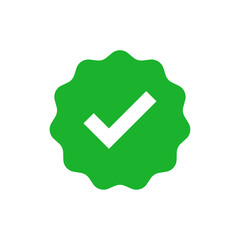 Wall Mural - Green verification icon