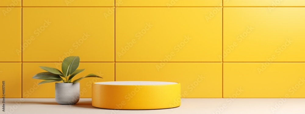 Kitchen background podium product display wall table empty 3d pedestal ...