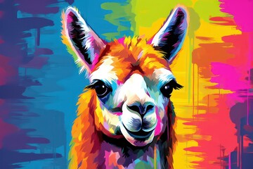 Llama animal painting