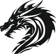 © Ibad - DRAGON vector silhouette illustration in black color