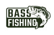 largemouth bass fishing logo design template