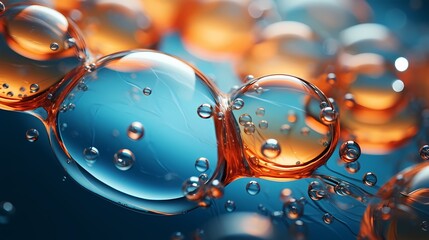 Wall Mural - close-up of delicate bubbles forming unique patterns on a glass surface, with a focus on reflection 