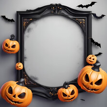 Halloween Pumpkin Frame