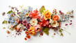 colorful flowers on white background for decoration in special day