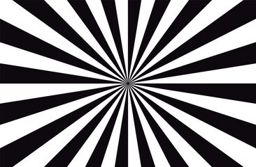 Black and White Radial Pattern - Graphic Design Vector