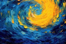Abstract Background Images: Captivating Swirling Forms Like Van Gogh's Starry Night, Generative AI