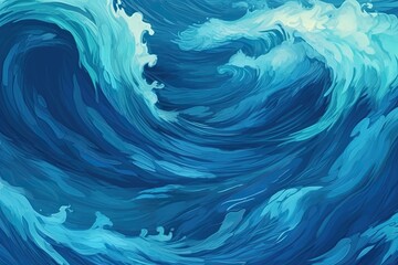 Abstract Blue Texture Background: Mimicking the Soothing Rhythms of Ocean Waves, generative AI