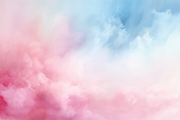 Wall Mural - Colorful Watercolor Abstract Background, Pink and Blue Pastel Strokes for Valentine's Day