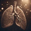 Human lungs anatomy. 3D illustration. 3D CG. High resolution.