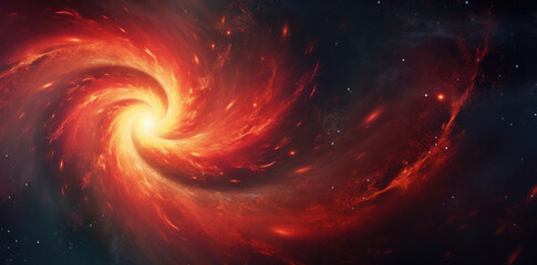 Wall Mural - galaxy red spiral