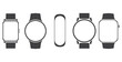 Simple set of smart watch, Smart watch icon in flat style. Smartwatch design symbol for apps and websites.