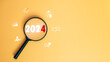 © Thawatchai Images - Magnifying glass focused on letter 2024 on yellow background. Represents setting goals for 2024, Startup concept. Financial planning, development, Business strategy, Setting business goals.