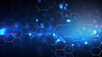 Science Technology. Hexagonal Atomic Connection