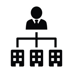 Poster - CEO business owner vector icon