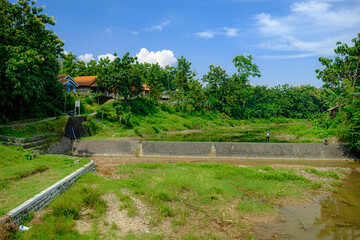 beautiful scenery in a green and cool village