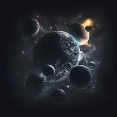  wallpaper defi crypto space multiple planets technology colour dark grey black 