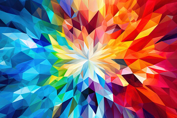 Fascinating kaleidoscope of colors that blend harmoniously, a vibrant show dynamics