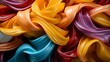pile of colorful sticky gummy strips background