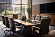 © Moritz - Sophisticated Corporate Boardroom with Ergonomic Furniture, Creating an Atmosphere of Comfort and Productivity for Crucial Decision-Making