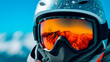 © graja - Closeup shot of a snowboard rider wearing ski goggles and a helmet