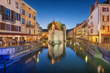 Annecy, France At Night