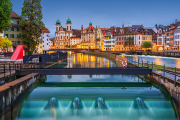 Lucerne, Switzerland from Spreuerbrucke Bridge