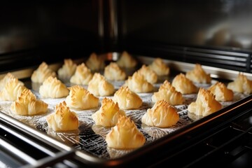 Wall Mural - puff pastries browning in the oven