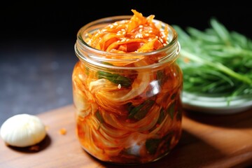 Poster - korean kimchi in a glass jar