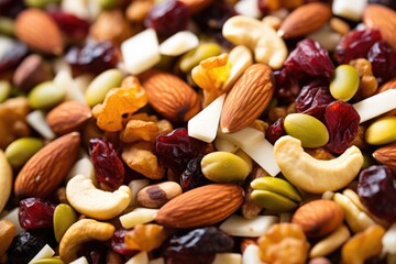 Poster - close-up shot of nuts in a trail mix