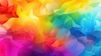 Sticker - Rainbow Wavy Background, Modern Wavy Colored Background