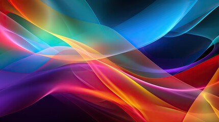 Wall Mural - rainbow wavy background, modern wavy colored background