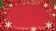 © Adam - Christmas background with red balls and empty copy space