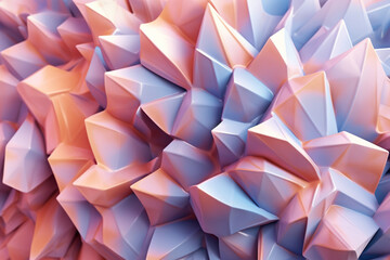Leinwandbilder - A pastel-colored geometric-style Iriss artwork with intricate geometric shapes and soft pastel hues, showcasing the beauty of nature in a modern design. 