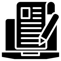 Writing Article Glyph Icon