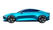 © logoinspires - blue sedan sports car electronic modern vehicle on transparent background PNG,
