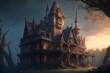 A fantasy mansion cinematic hearthstone style hyper realistic fantasy epic stunning beautiful 