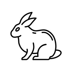 Wall Mural - Rabbit icon in vector. Illustration