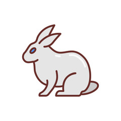 Poster - Rabbit icon in vector. Illustration
