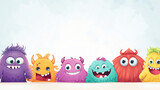 Fototapeta Pokój dzieciecy - Cute Cartoon Monster Banner