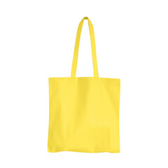 Sticker - Blank tote bag mockup for presentation design, prints, patterns. Yellow canvas tote bag