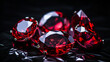 Dazzling diamond red gemstones