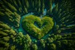green snake in the shape of heart