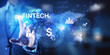 © WrightStudio - Fintech Financial technology Cryptocurrency investment and digital money. Business concept on virtual screen.