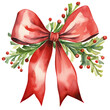 © eobrazy_pl - Watercolor Christmas red ribbon isolated clipart