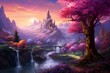 An enchanting and vibrant world filled with infinite realms and captivating scenery. Generative AI